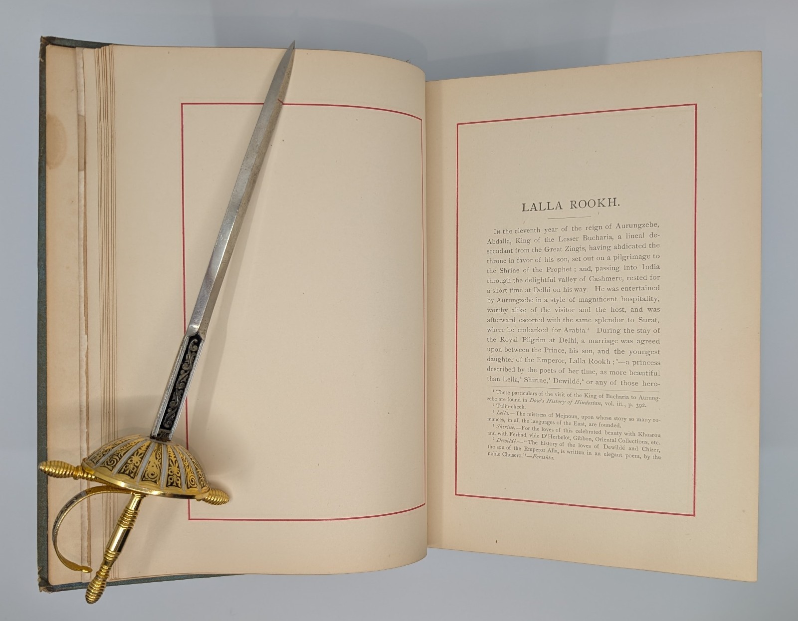 Lalla Rookh: An Oriental Romance Thomas Moore 1884 Antique Victorian Cloth Book
