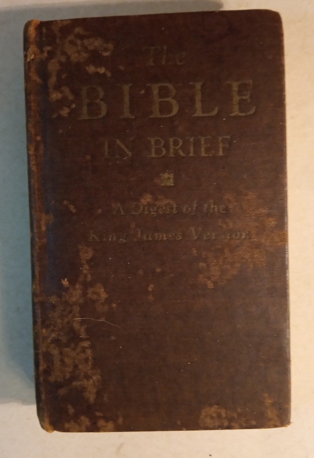 VGT The Bible In Brief. 1943. Inscribed. 425pgs. 5.25″x3.5″. Wear