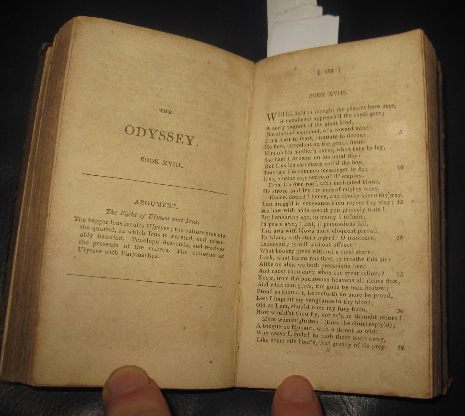 1811 HOMER, POPE, The Odyssey of Homer, Battle of the Frogs and Mice. ODISSEA