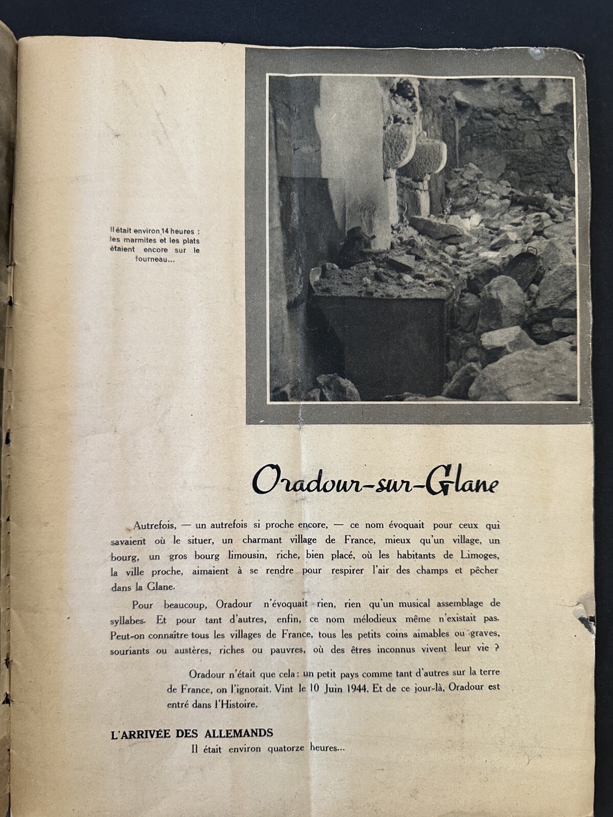 Oradour Sur Glane French town massacre WWII remembrance history France book VTG