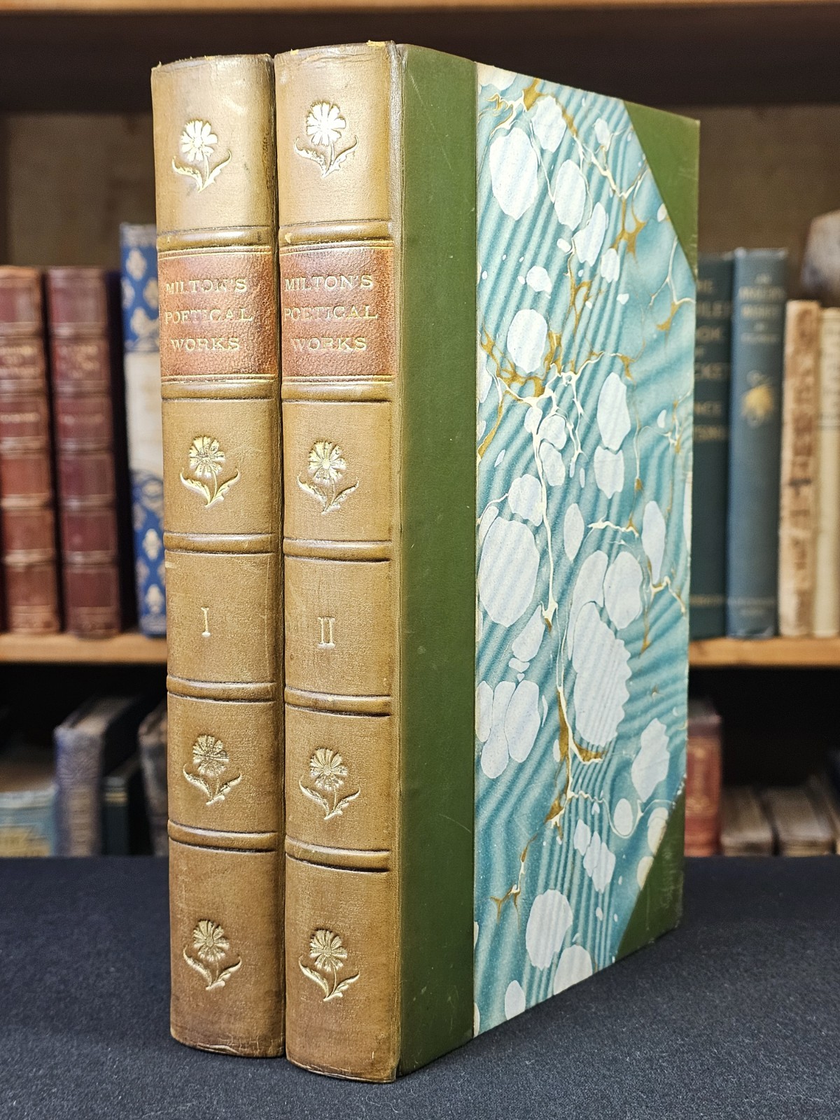1901 The Poetical Works of John Milton Inc PARADISE LOST 2 Vol COMUS etc