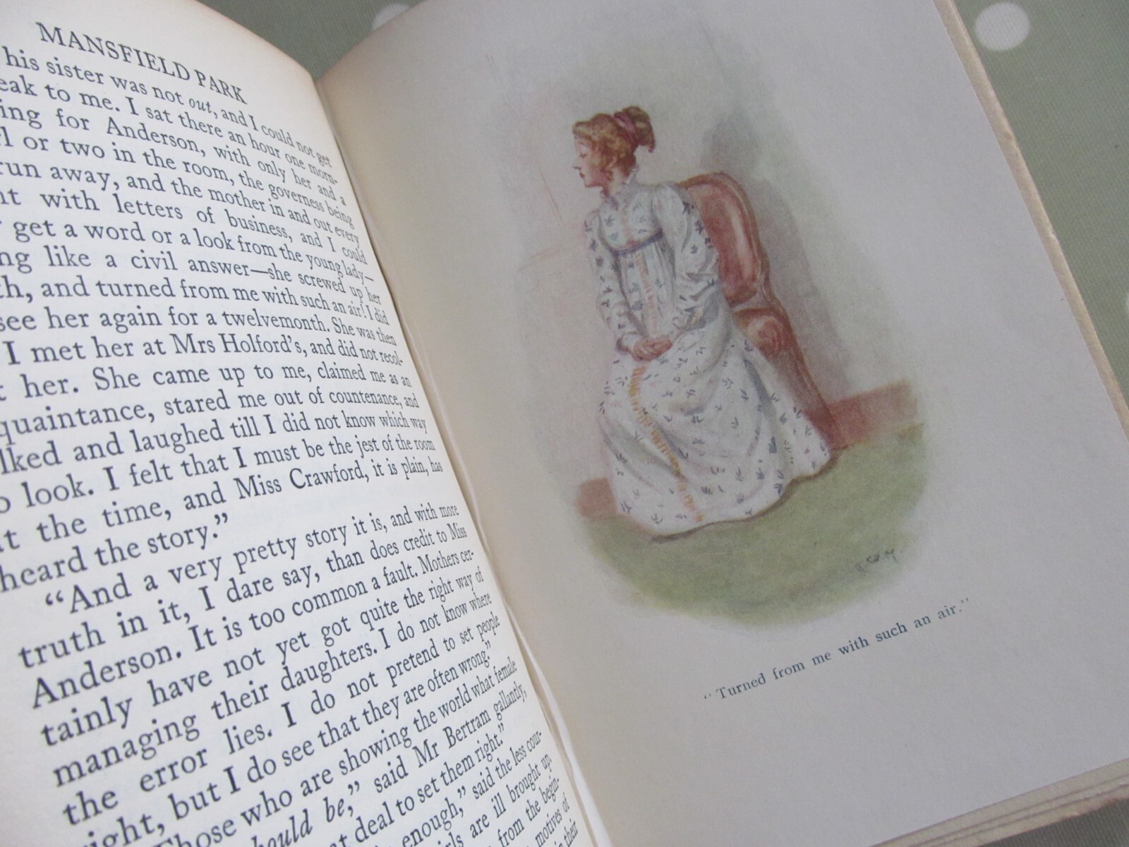 MANSFIELD PARK JANE AUSTEN ILLUSTRATED A WALLIS MILLS CHATTO WINDUS X 2 HB 1917