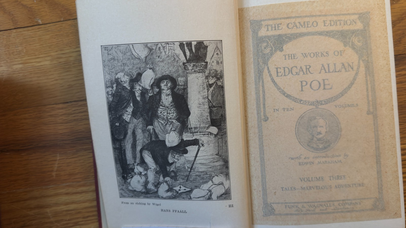 1904 Works of Edgar Allan Poe Cameo Edition 1-10, missing #9 Funk & Wagnalls