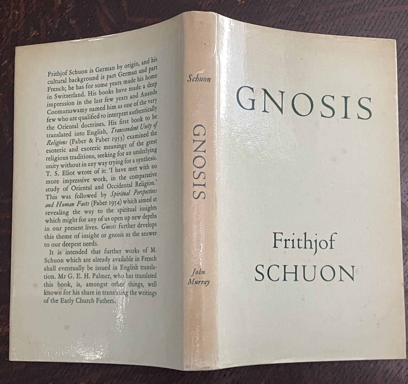 GNOSIS: DIVINE WISDOM – 1st 1959 – MYSTERIES, MYSTICISM, GOD, DIVINE KNOWLEDGE