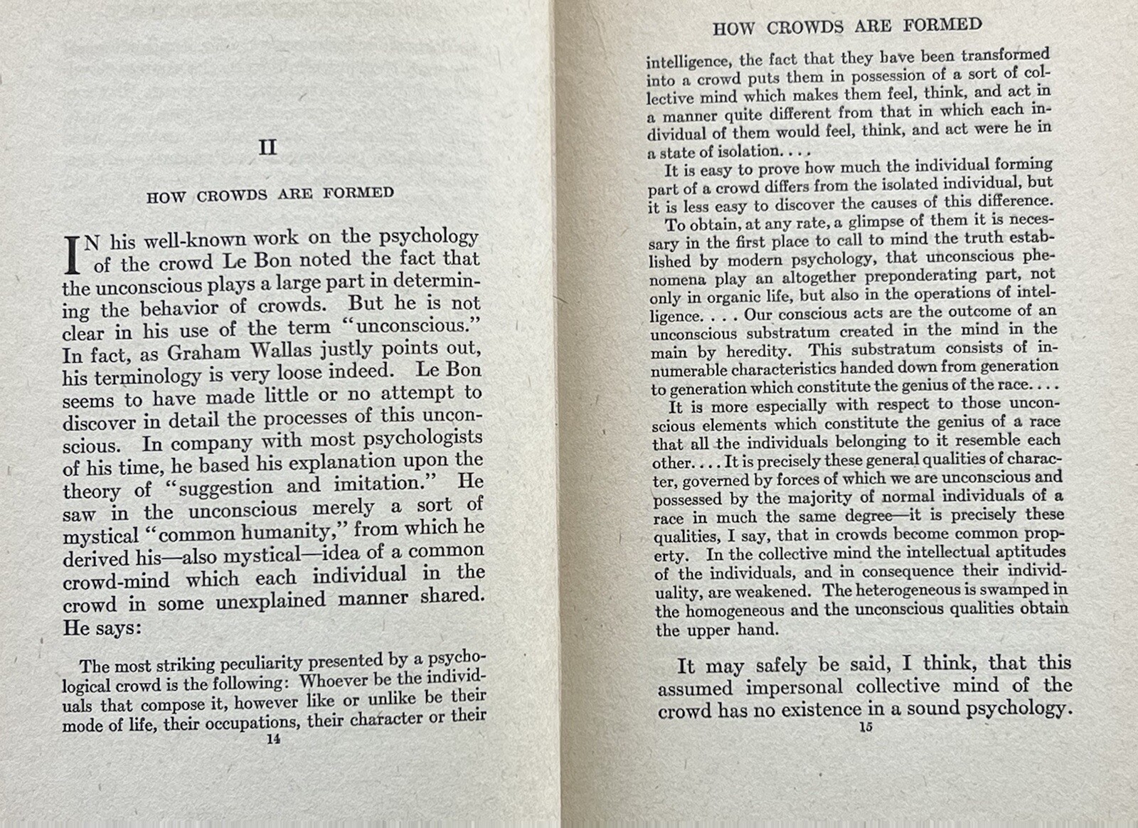 1920 The Behavior of Crowds 1st Ed. ~ Wall Street Stock Market ~ Mob Psychology