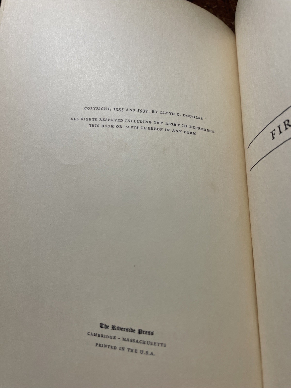 HOME FOR CHRISTMAS by Douglas, Lloyd C. 1937 First Edition Early Printing