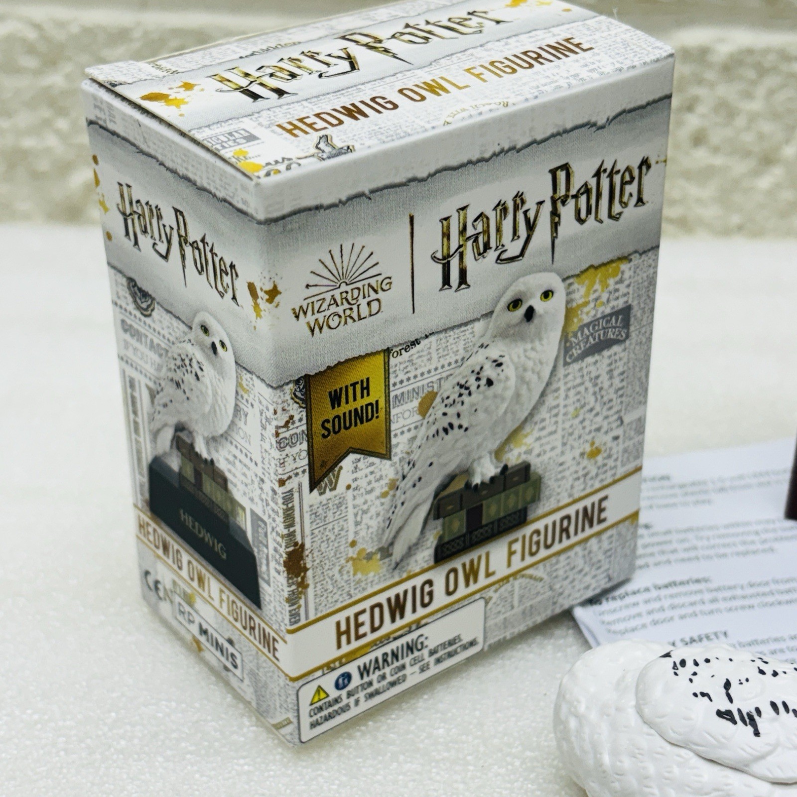 Harry Potter Hedwig Owl Figurine With Sound! & Sticker Book RP Minis • EX‼