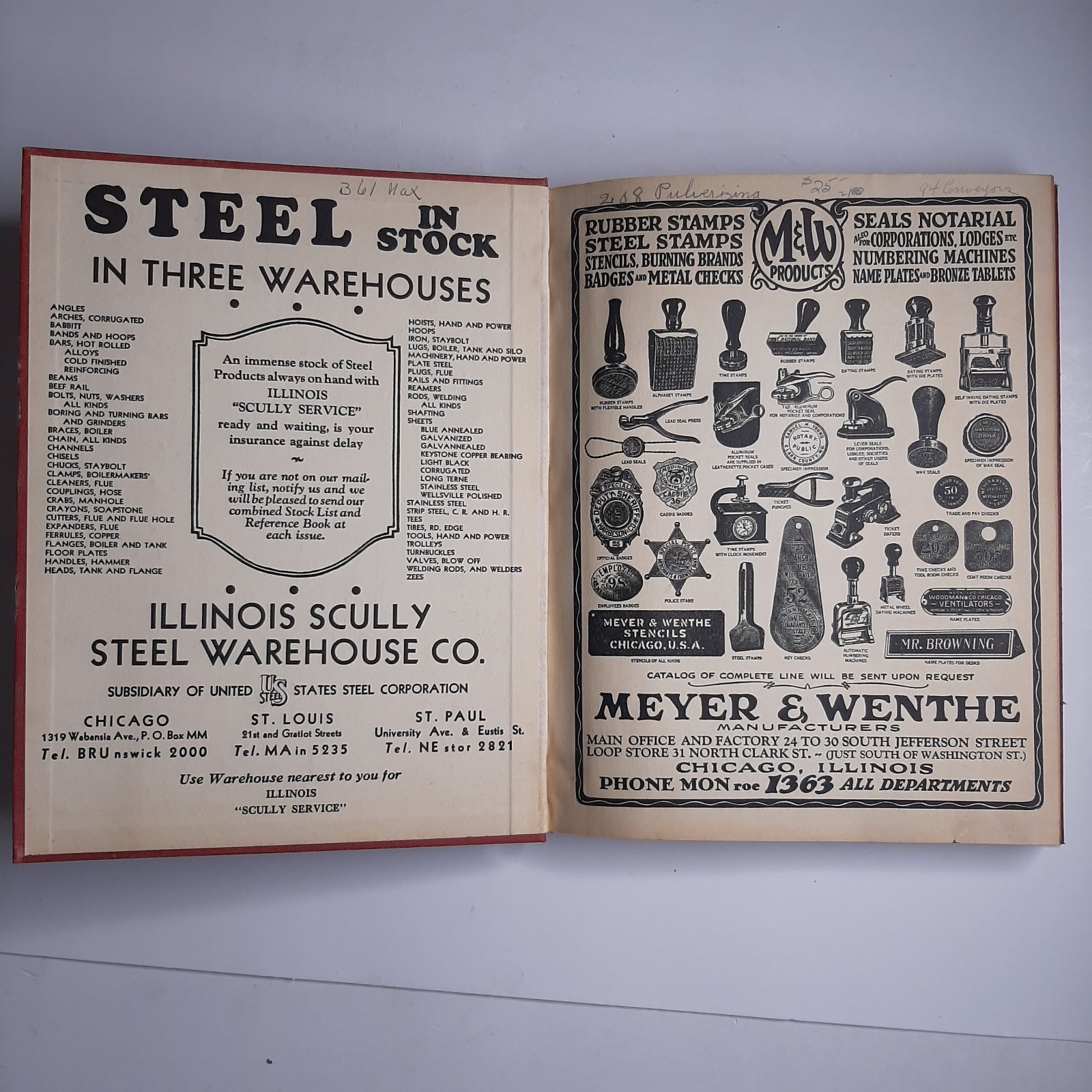 DONNELY’S INDUSTRIAL DIRECTORY CENTRAL DISTRICT 1932 Buyer’s Guide HC book OS36
