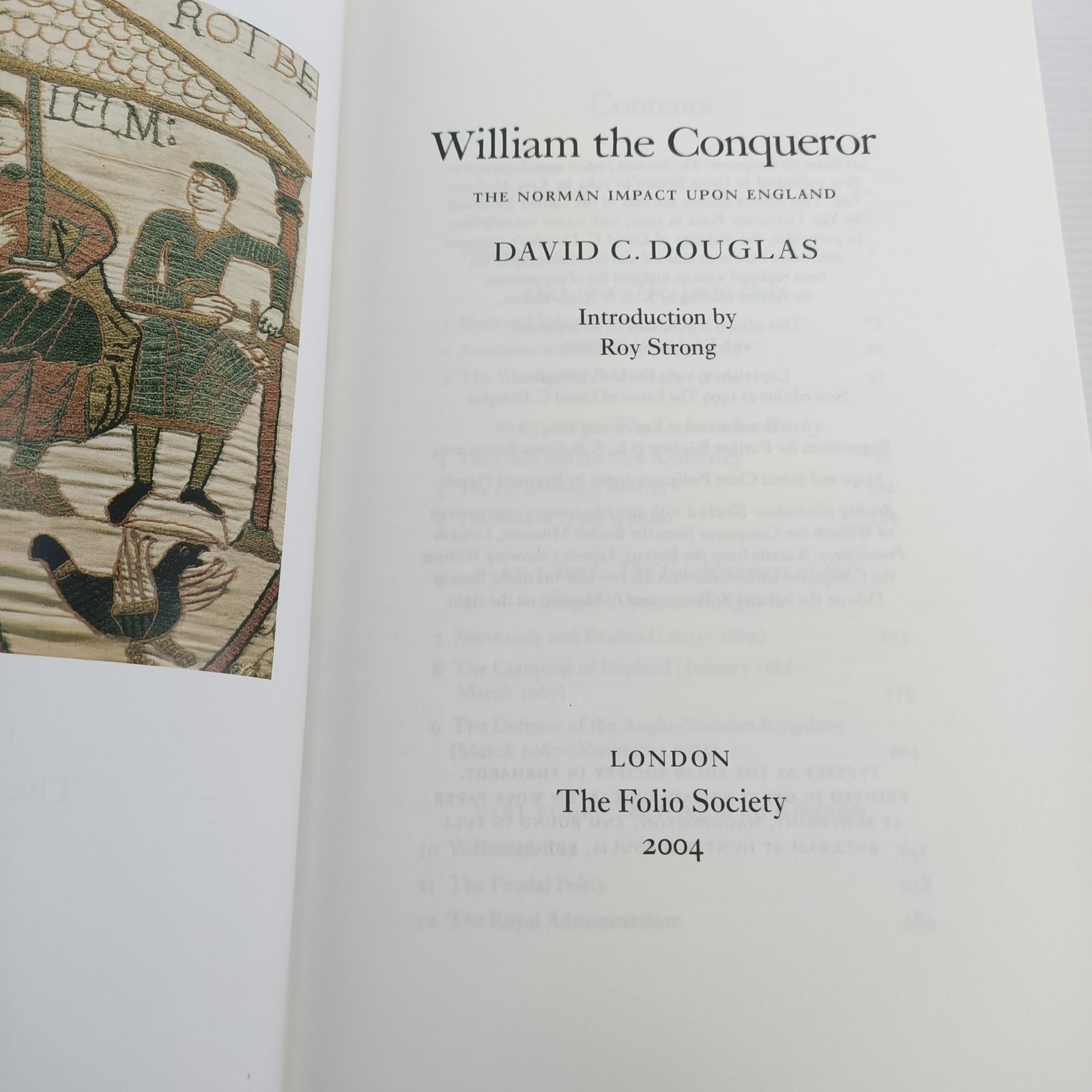 William the Conqueror David C Douglas Folio Society 2004 Hardcover Slipcase Book