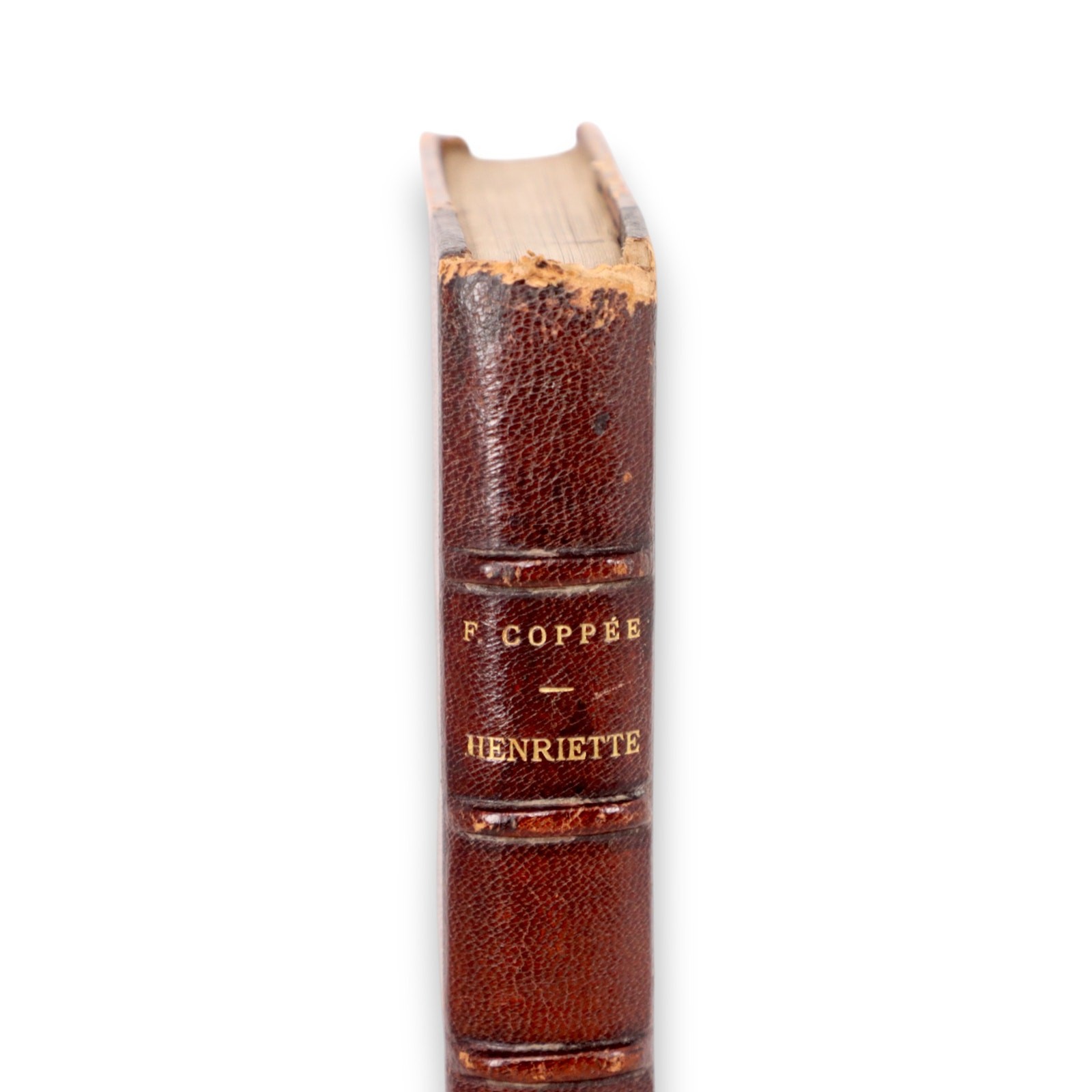 Henriette by François Coppée Antique Leather Bound Book Paris Lemercier 1889