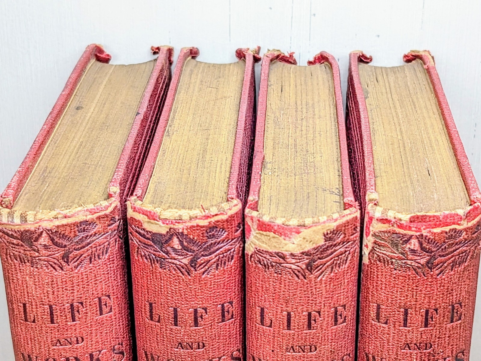 1854 The Life and Works of Robert Burns (Complete 4 Volume Set) Antique Books