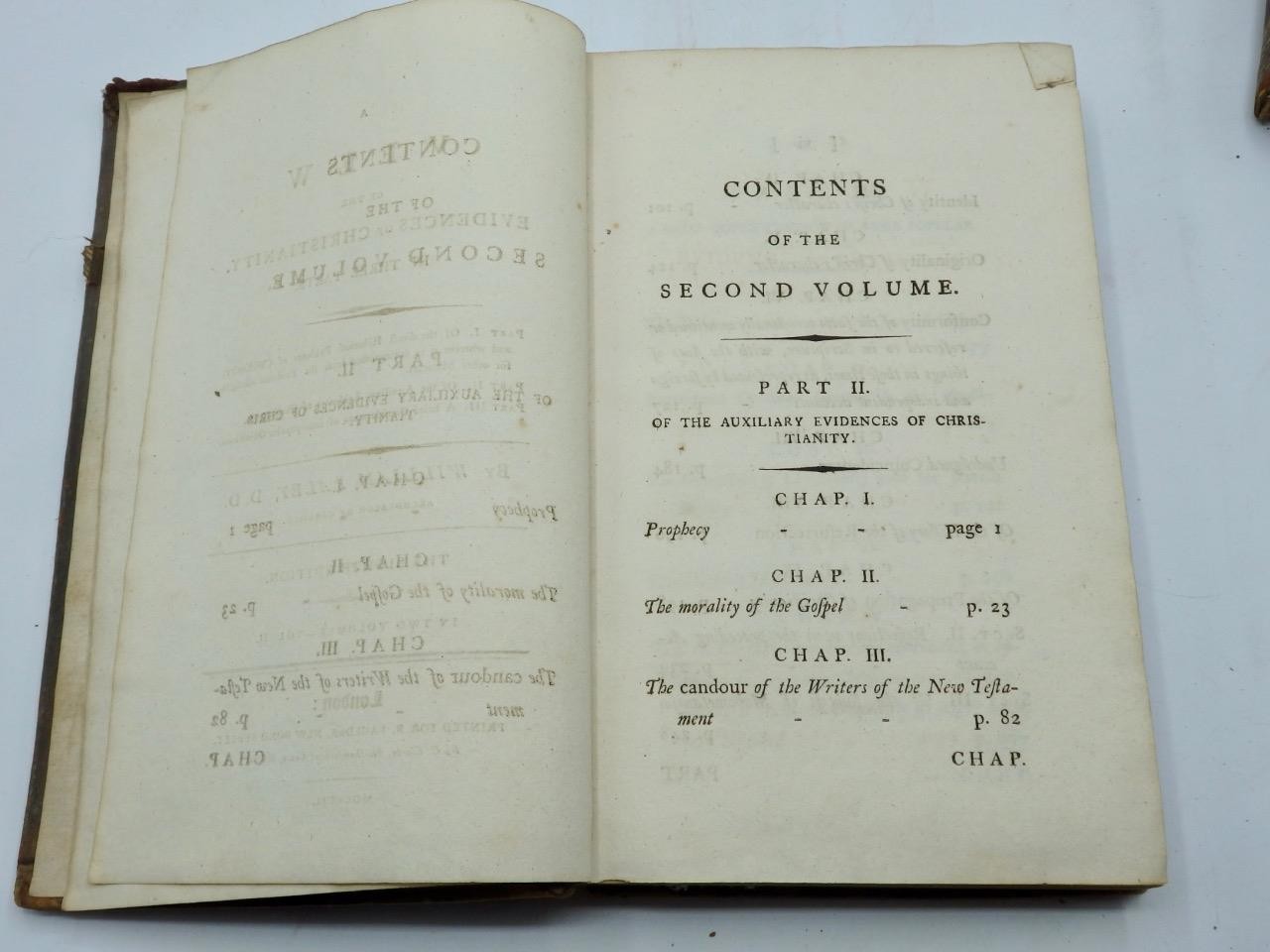 1802 A View of The EVIDENCES of CHRISTIANITY William Paley Complete 2 Vols.