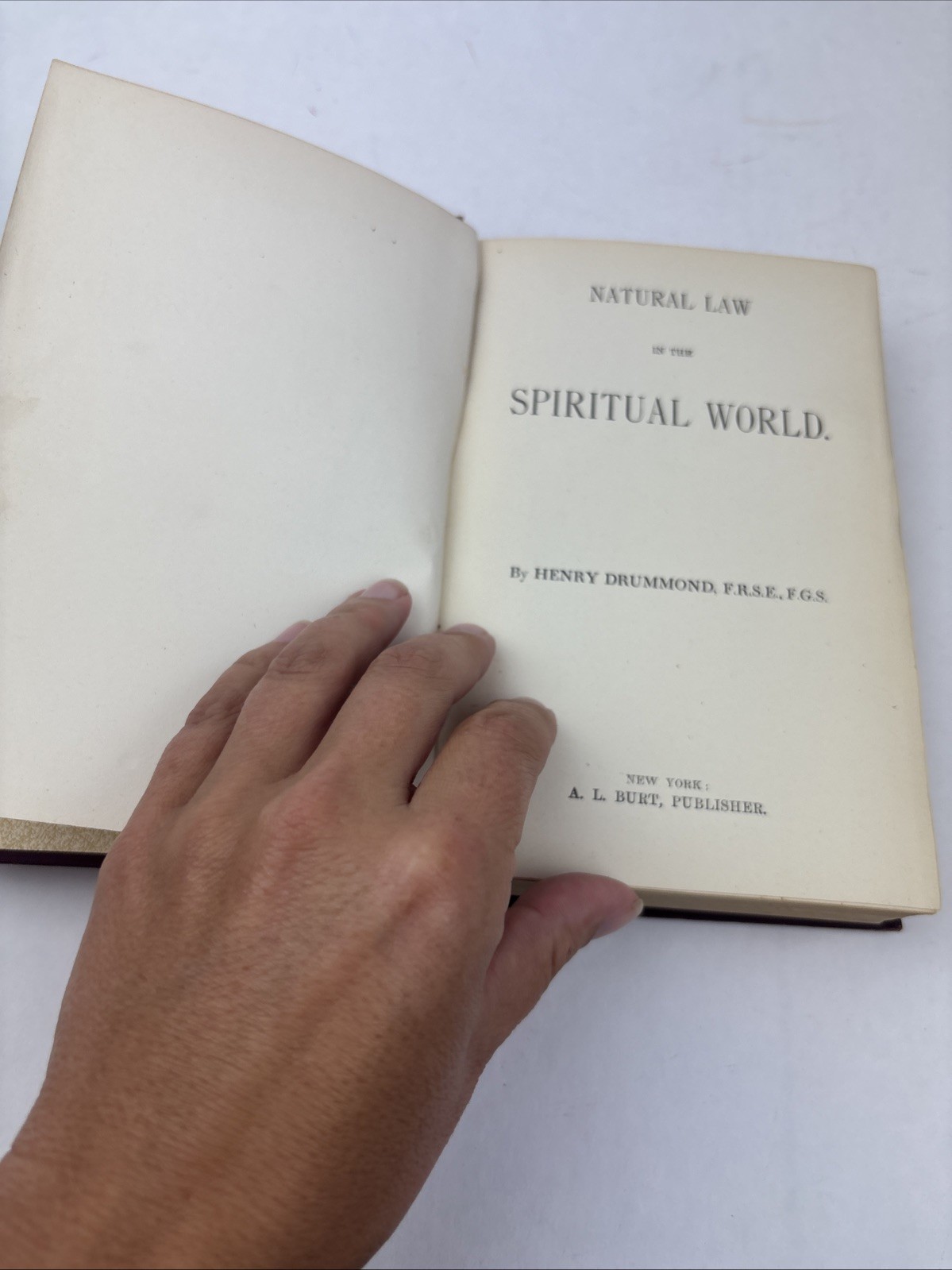 Natural Law in the Spiritual World by Henry Drummond HC circa 1900