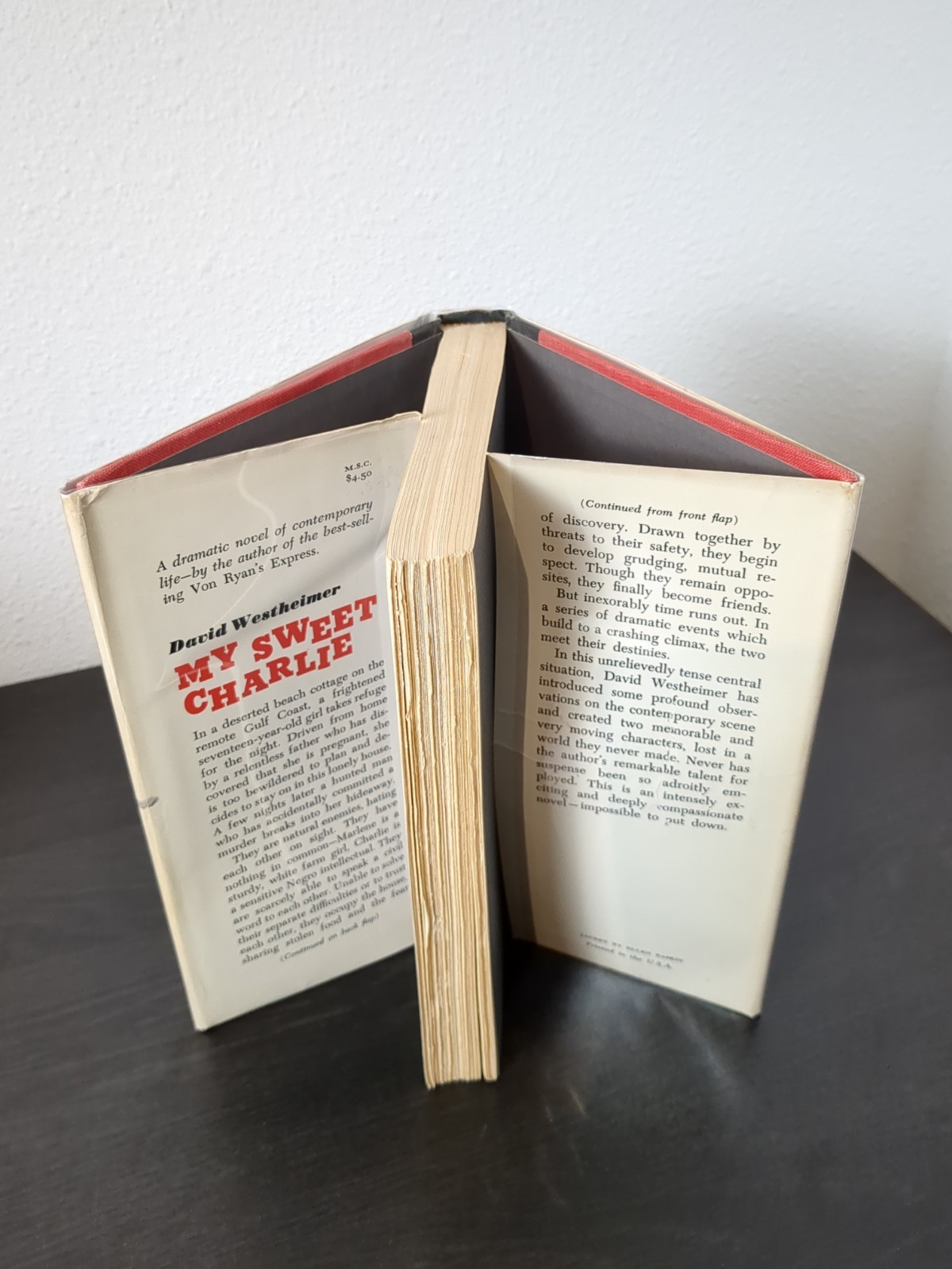 MY SWEET CHARLIE David Westheimer 1965 – 1st Edition Print Hardcover