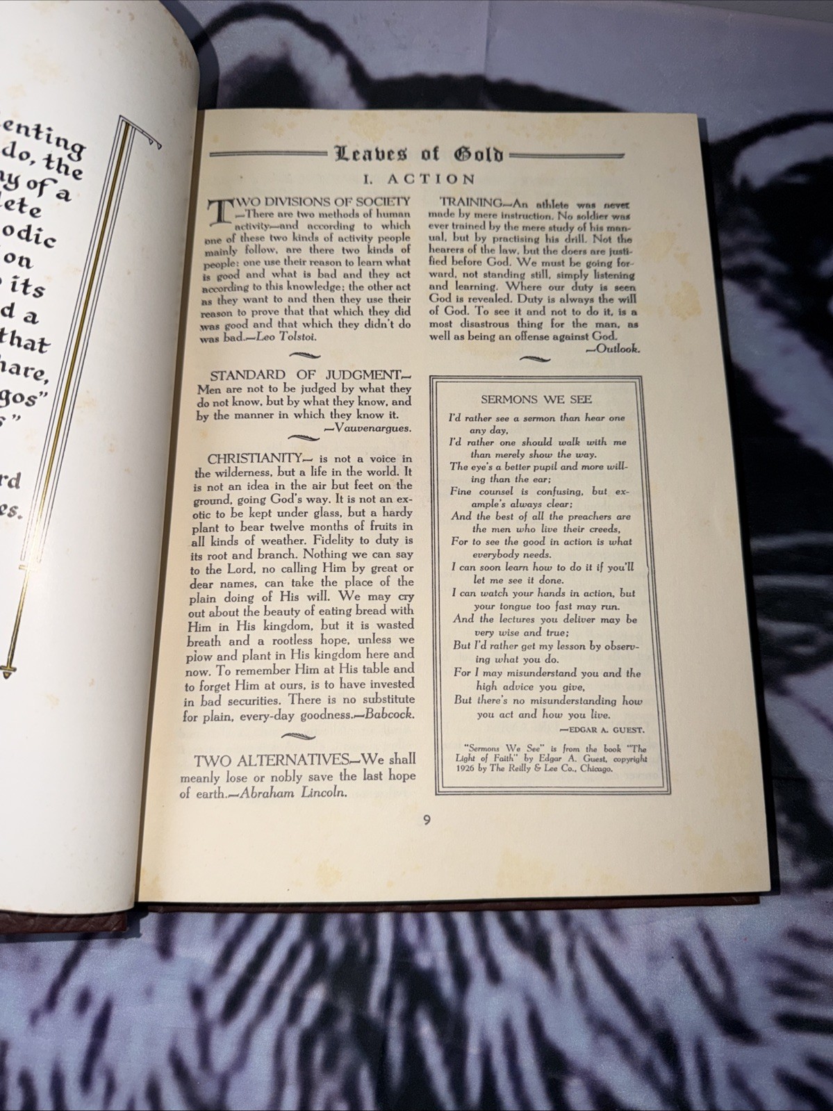 Leaves of Gold 1948 Revised Deluxe Edition – Leatherette Cord-Bound –