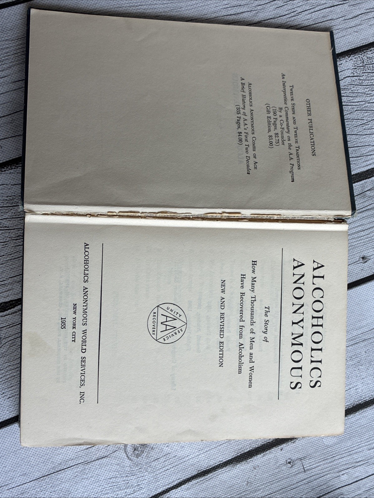 1966 Alcoholics Anonymous 2nd Edition, 8th Printing, “ BIG BOOK” Hardcover No DJ