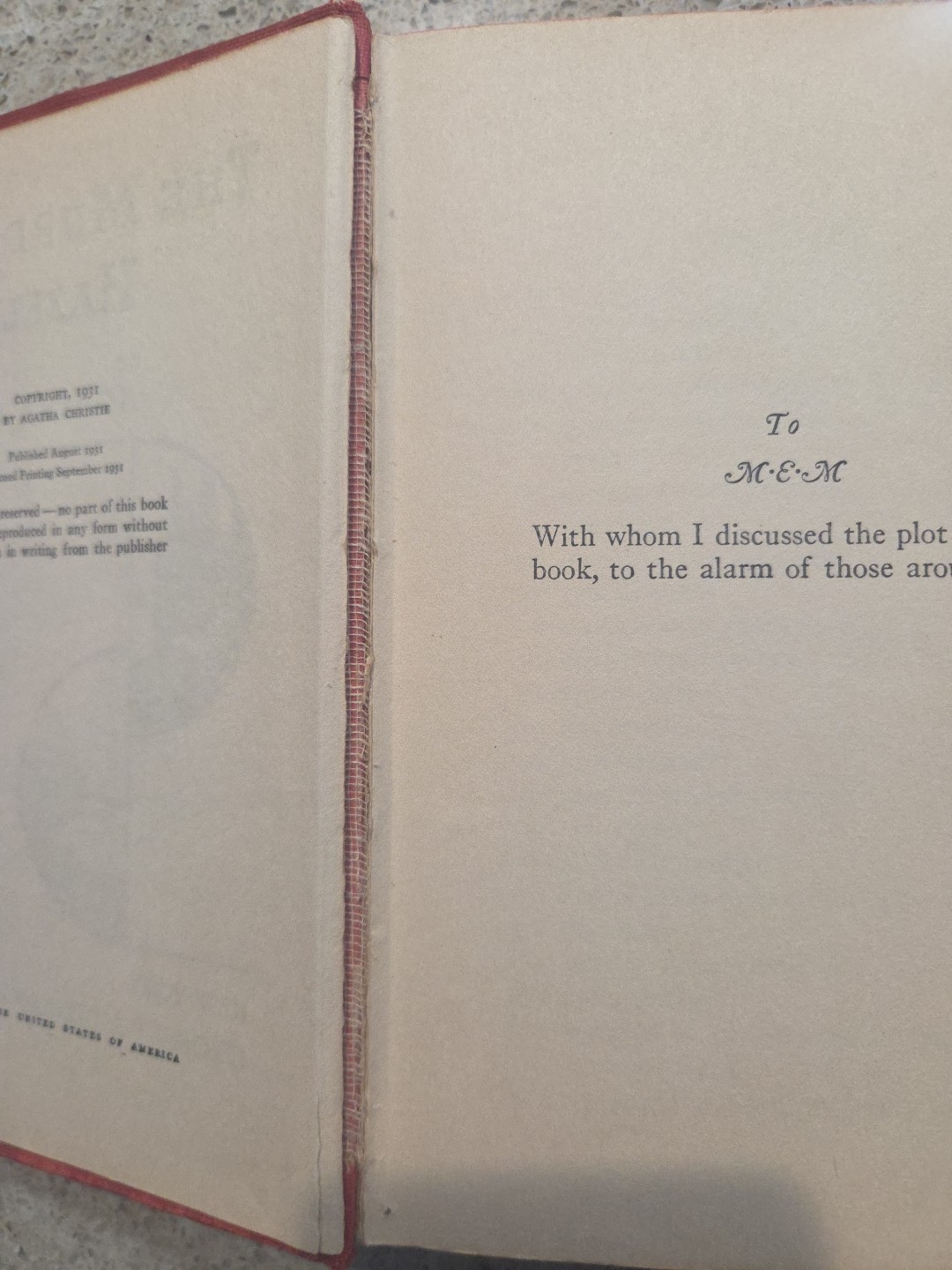 1931 edition 2nd Printing of The Murder At The Hazelmoor Hardcover Book
