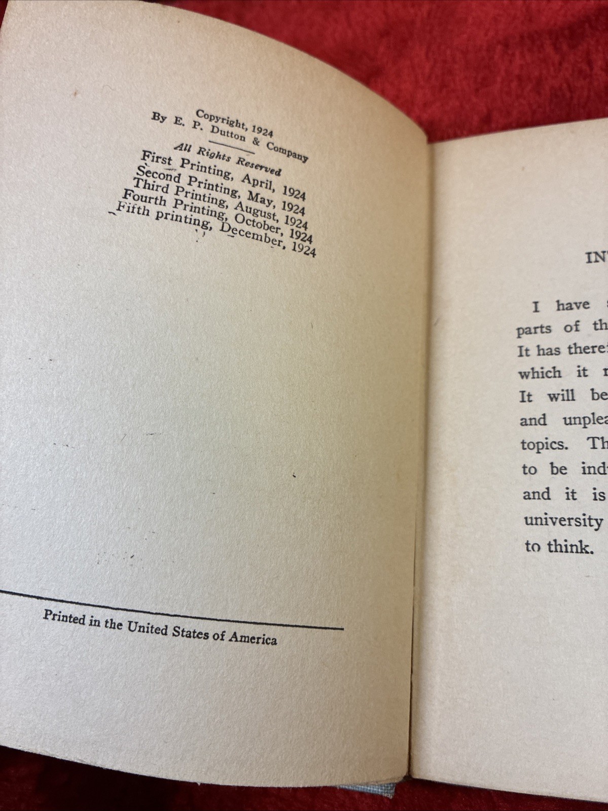 J B S HALDANE / Daedalus or Science & the Future 1st Edition 1924 5th