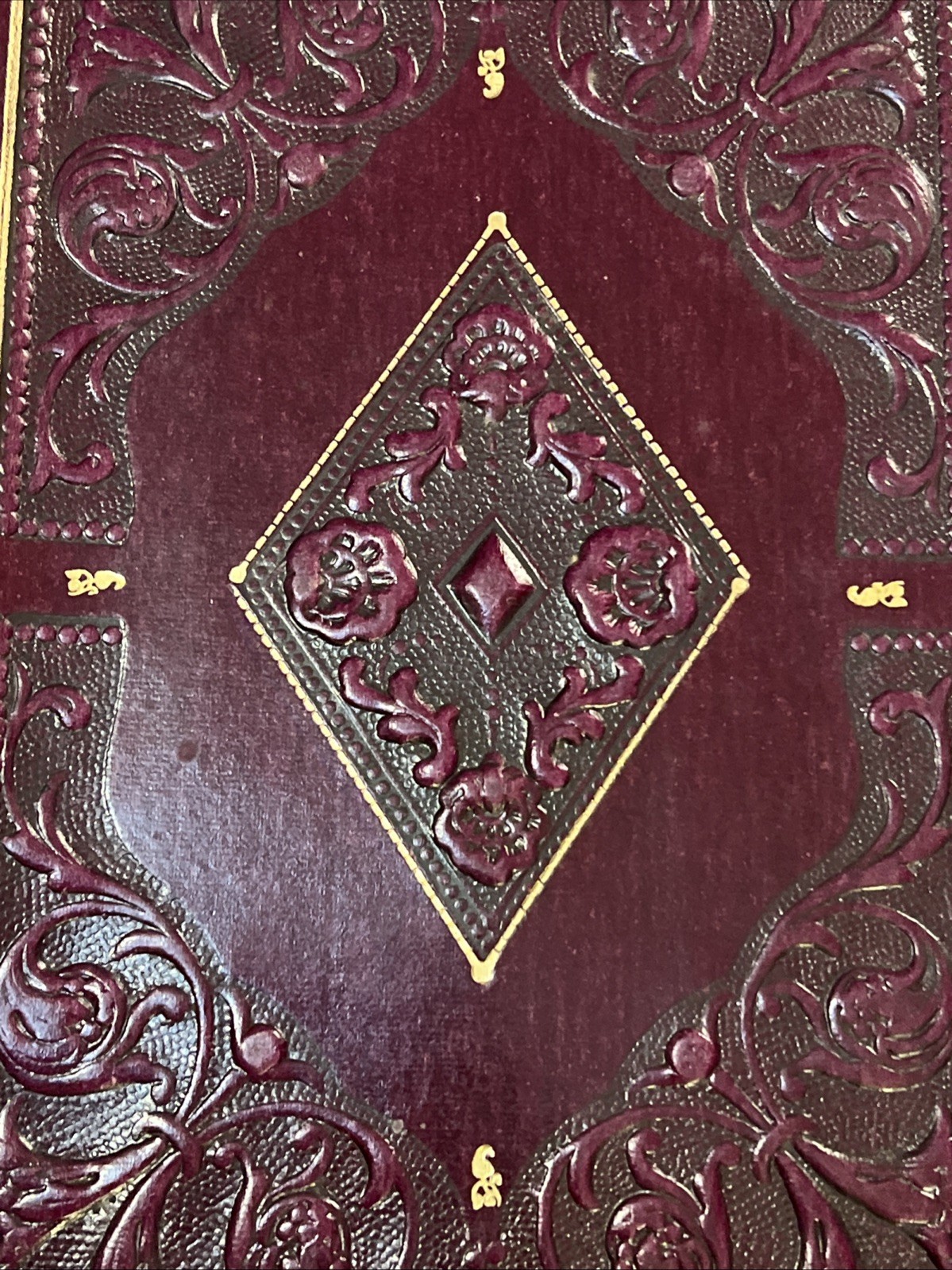 Antique Victorian Era Embossed Leather Book cover