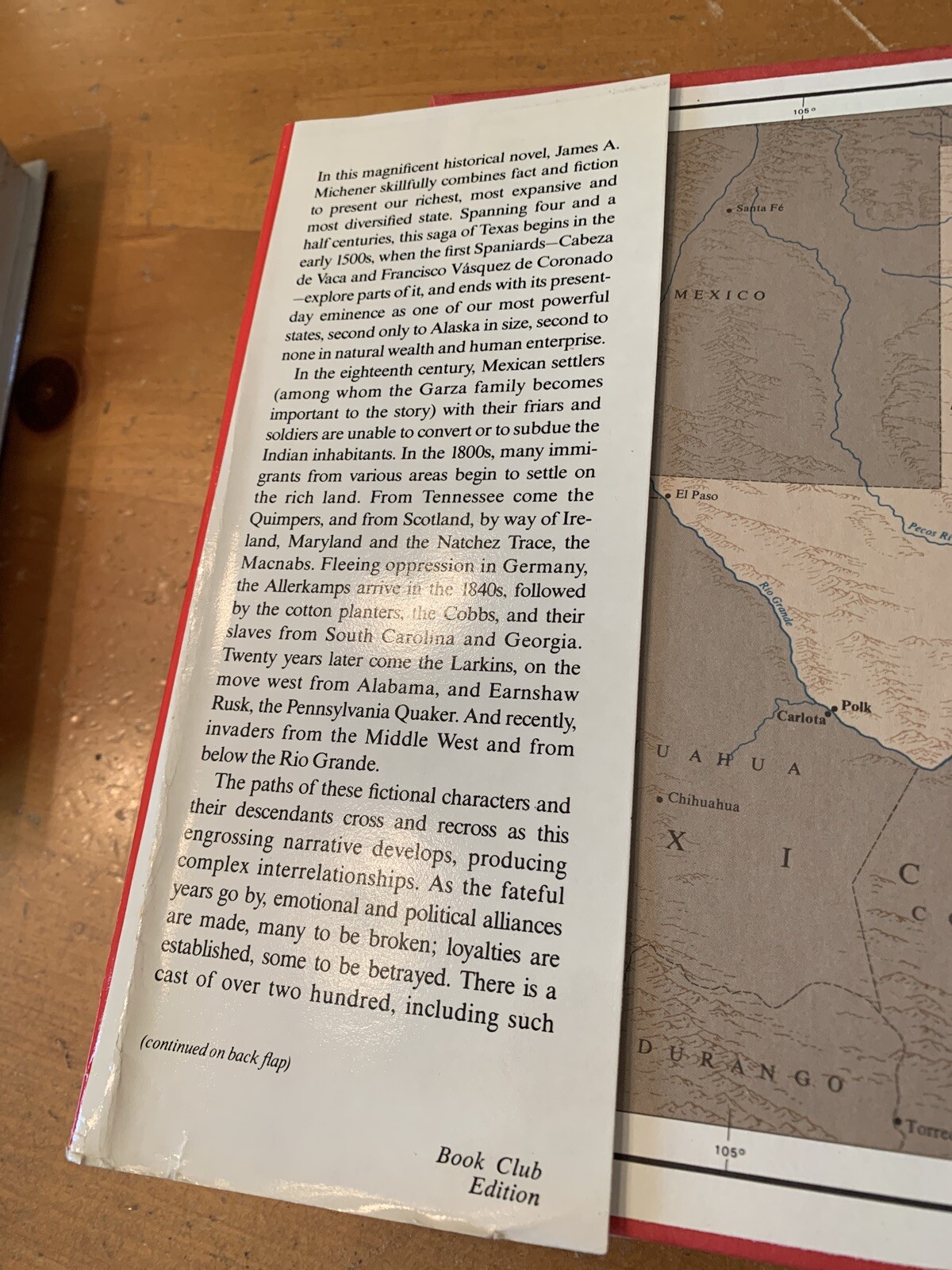 Texas by James A. Michener (1985, Hardcover) Vintage Book Book Club Edition