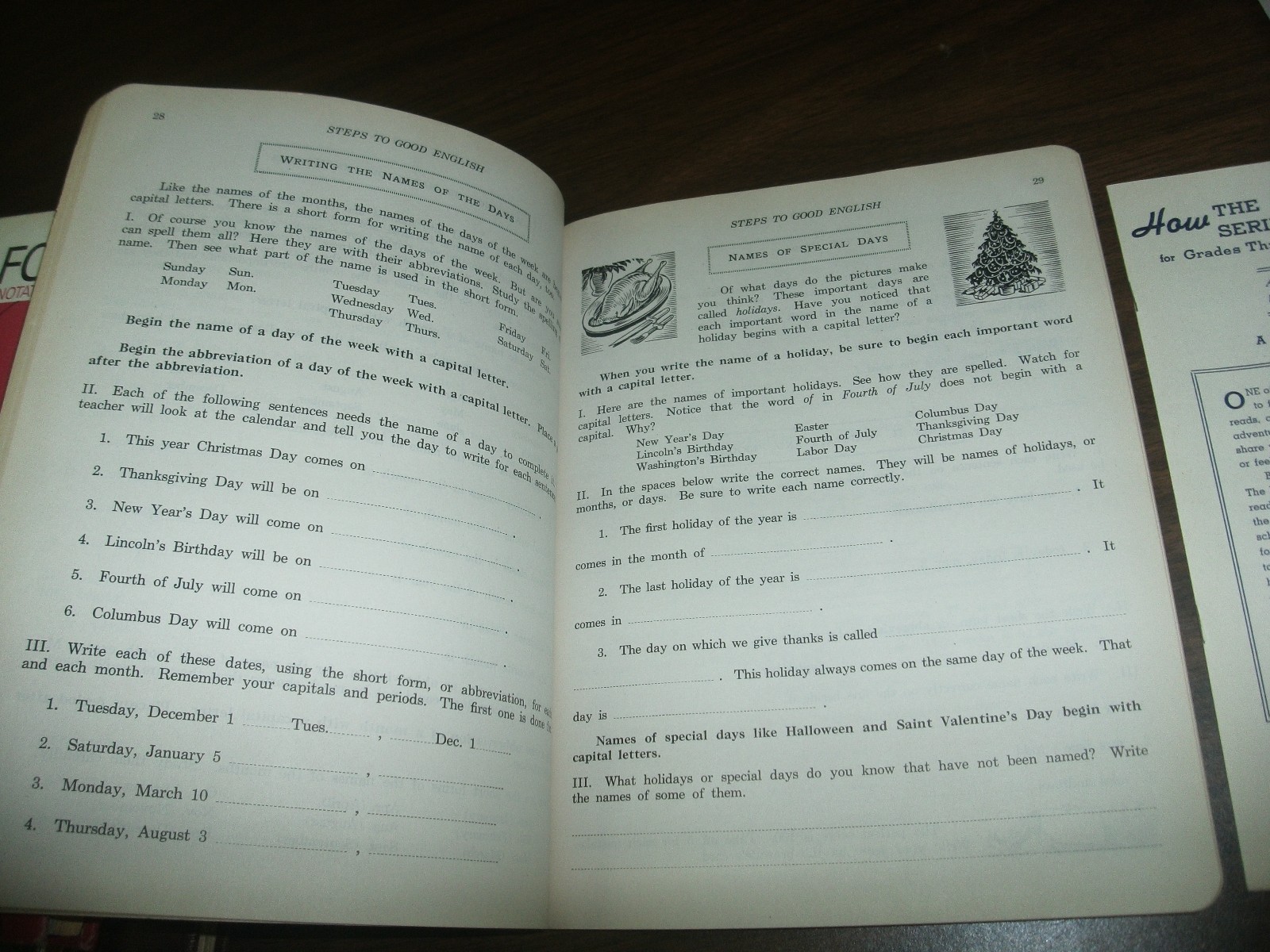 STEPS TO GOOD ENGLISH Book Three Iroquois Publishing Co Shattuck 1941 Vintage