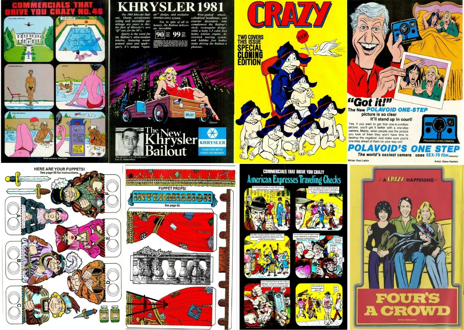 105 Old Issues of Crazy – Illustrated Satire Humor Funny Comics Magazines on DVD