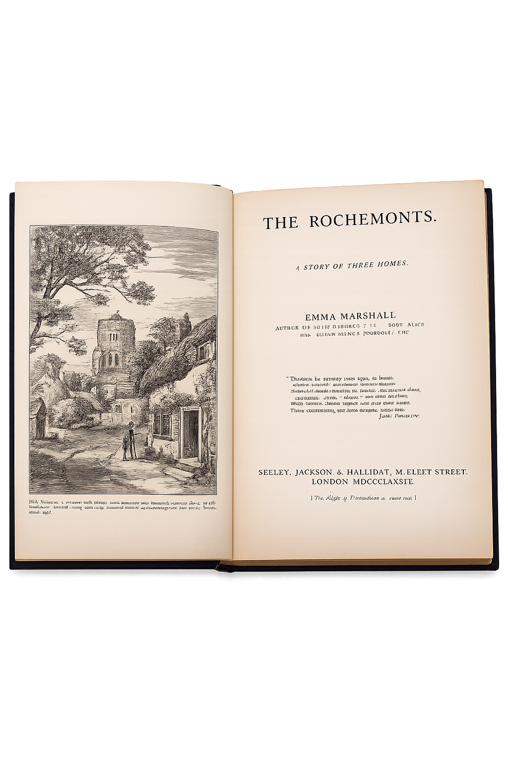 1889 The Rochemonts Emma Marshall Fine Leather Binding Gilt Victorian Novel
