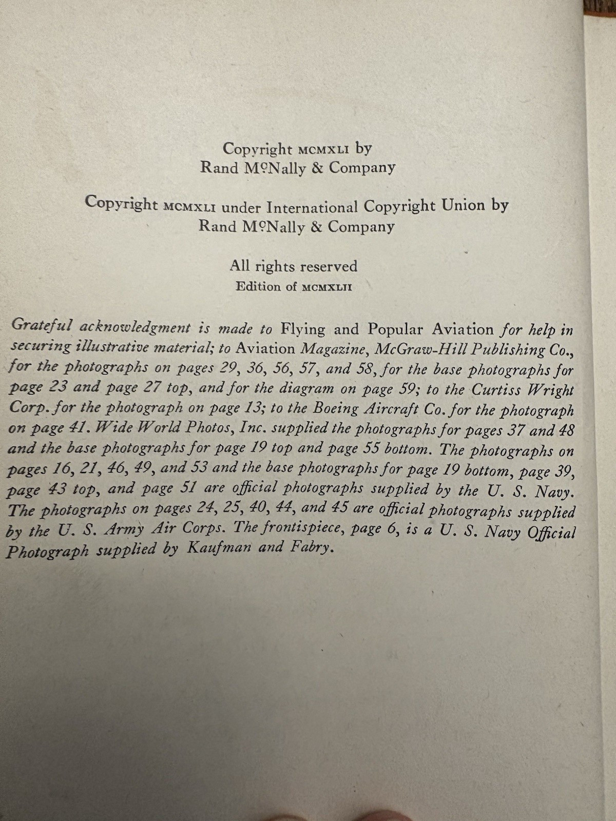 1941 Wings For America Fighting Planes of the U.S.A.