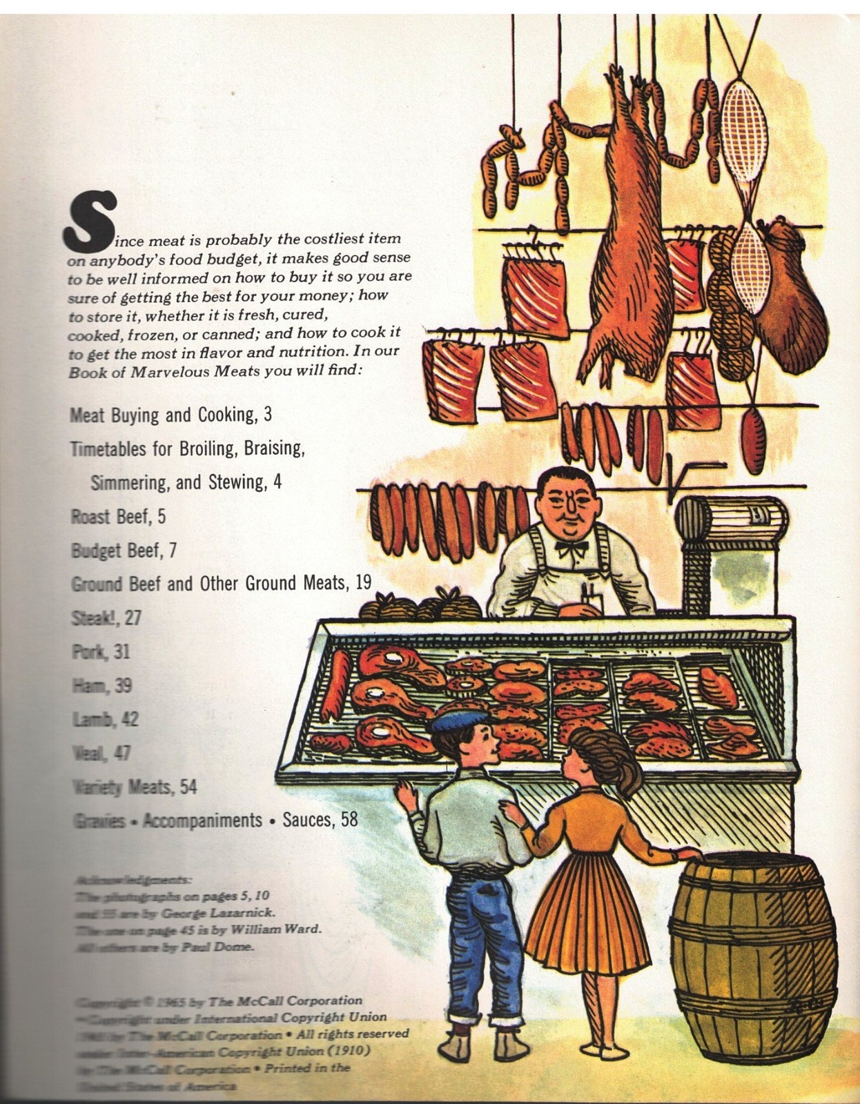 McCall’s Book Of Marvelous Meats 1965 McCall’s Cookbook