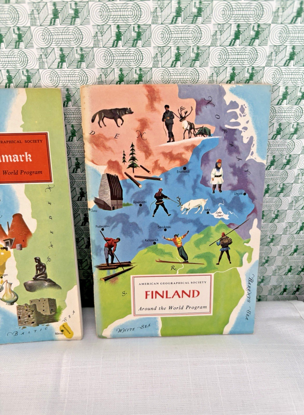 Vintage American Geographical Society Denmark & Finland guides
