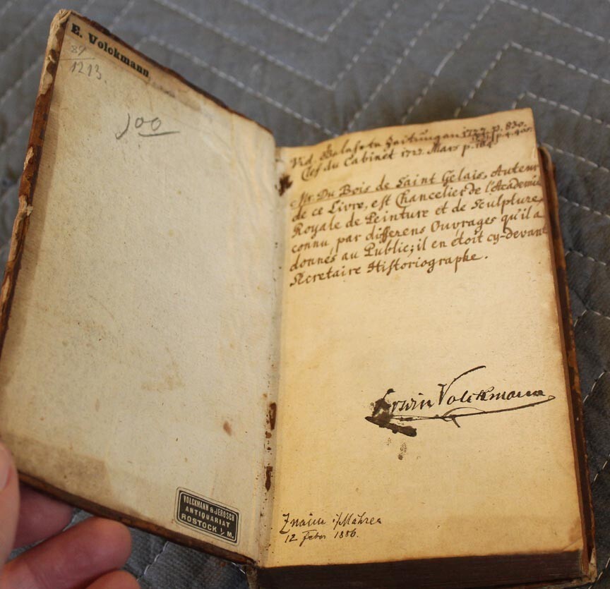1727 Description of the Paintings Of The French Royal Palace (French Text) RARE