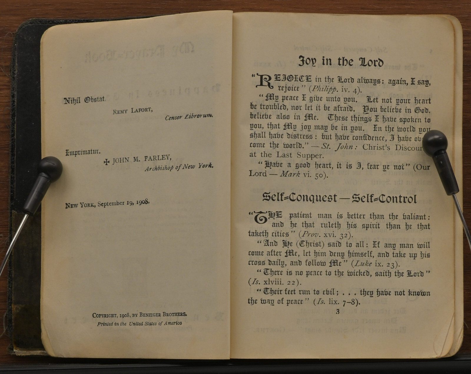 1908 MY PRAYER BOOK Happiness In Goodness Father LASANCE Benziger Brothers