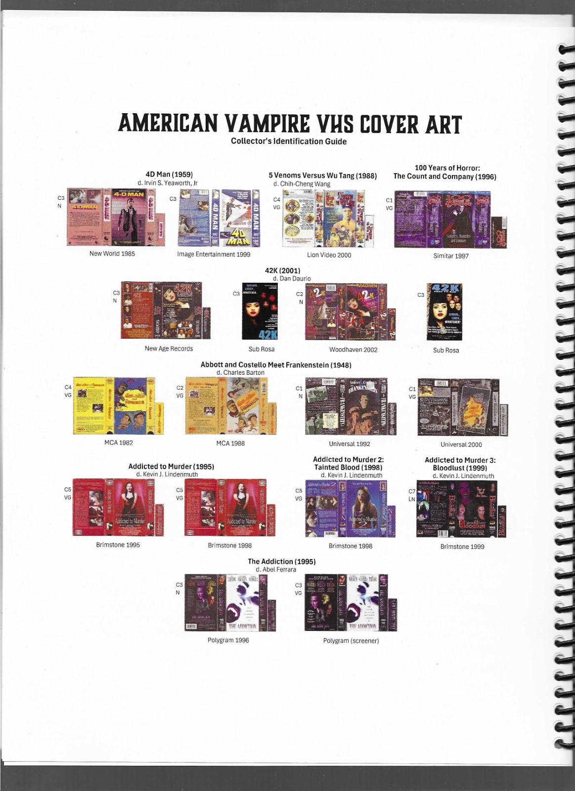 American Vampire VHS Cover Art – Collector’s Identification Guide (2025) 102pp