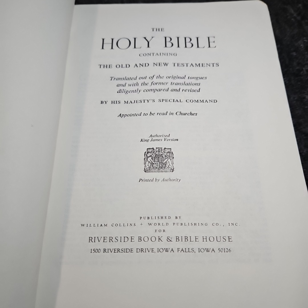 VINTAGE Holy Bible KJV Loose Leaf Edition Journaling Riverside Publishers
