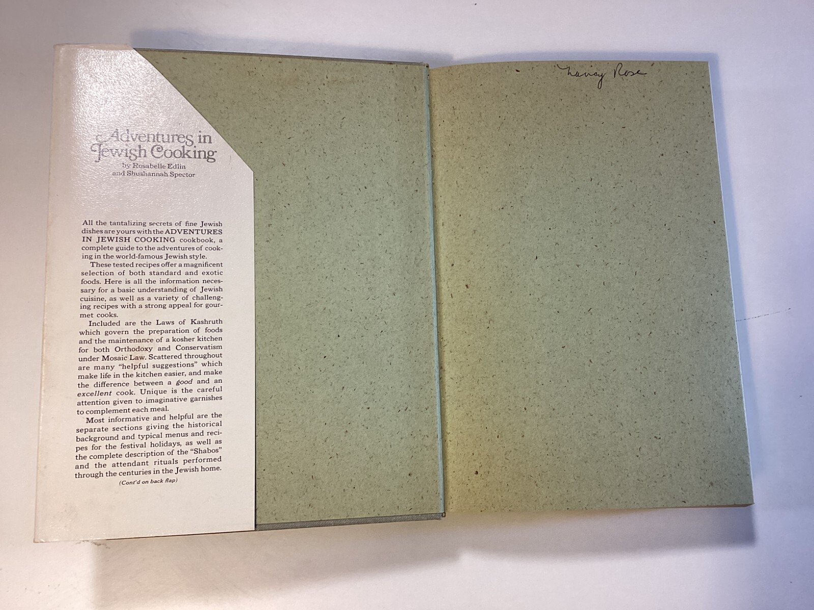 Adventures in Jewish Cooking: Momele’s Ta’am Cookbook – 1964 – Free Shipping
