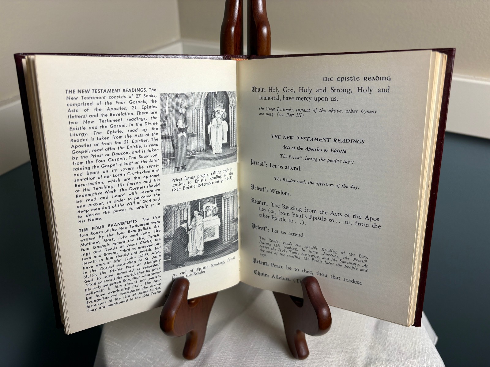 The Divine Liturgy Of St. John Chrysostom 1966 Greek Orthodox Hardcover Book