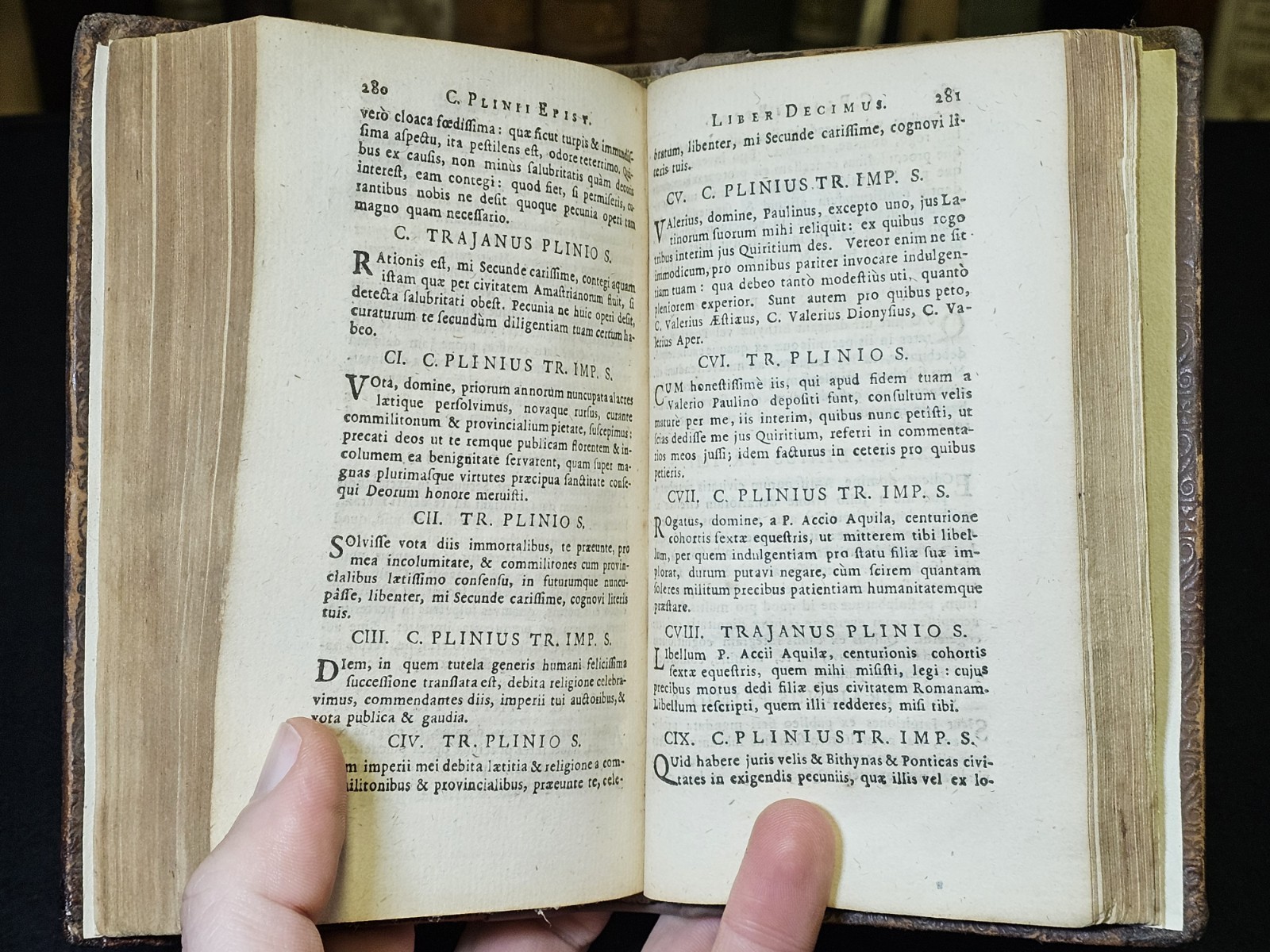 1722 Pliny the Younger Caecilii Secundi Epistolae Et Panegyricus ROMAN WORKS