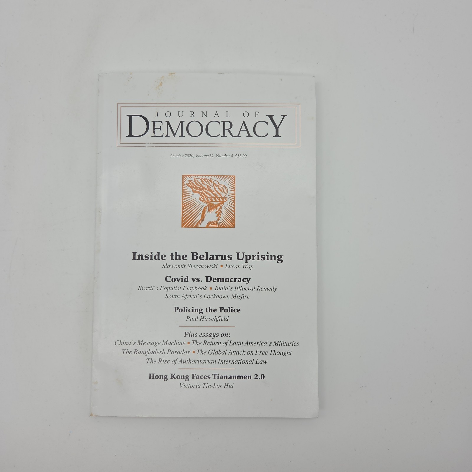 Journal of Democracy – Volume 31, July # 3 and October # 4