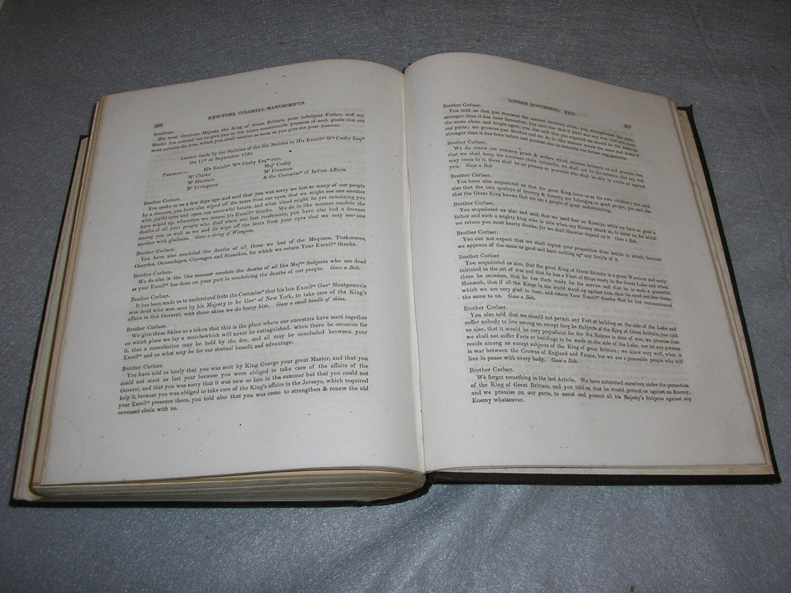 Antique NY History Book Colonial America New York Documents Vol. V Brodhead 1855
