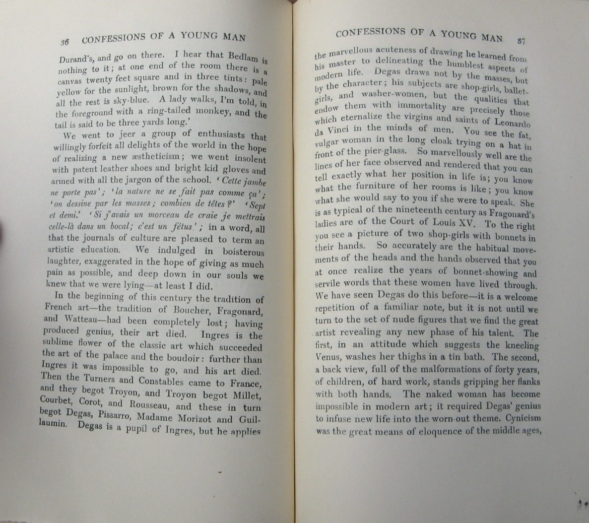 1935 Confessions of a Young Man- George Moore leather fine binding