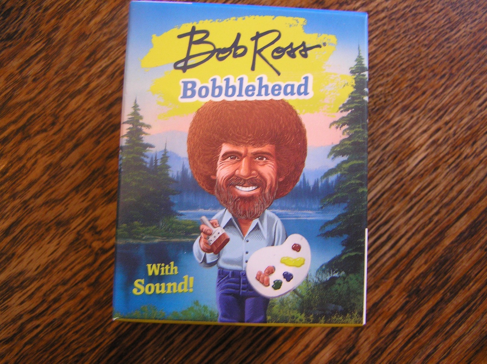 2017 Running Press 4″ BOB ROSS BOBBLEHEAD w/ 10 SAYINGS & 30 Works in Flipbk~NEW