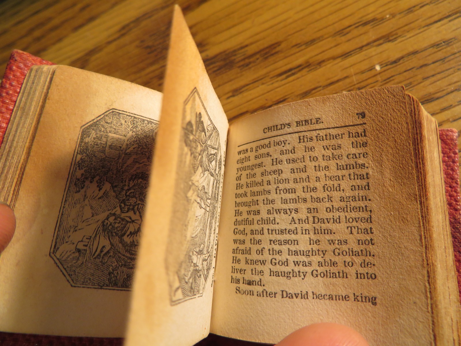 1834 Bible Miniature Lady of Cincinnati, Fisher & Brother, Illustrated Plates