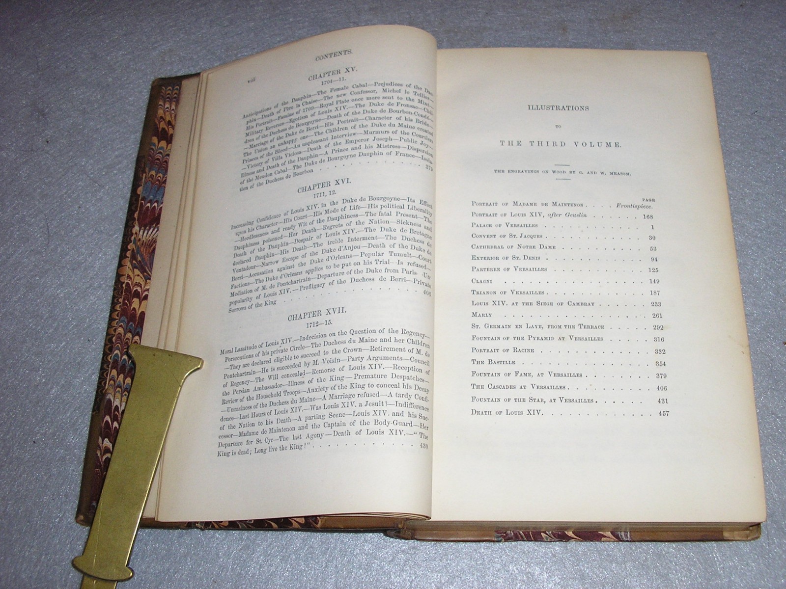 Antique France History Books Life of Louis XIV Pardoe Illustrated Leather 1847