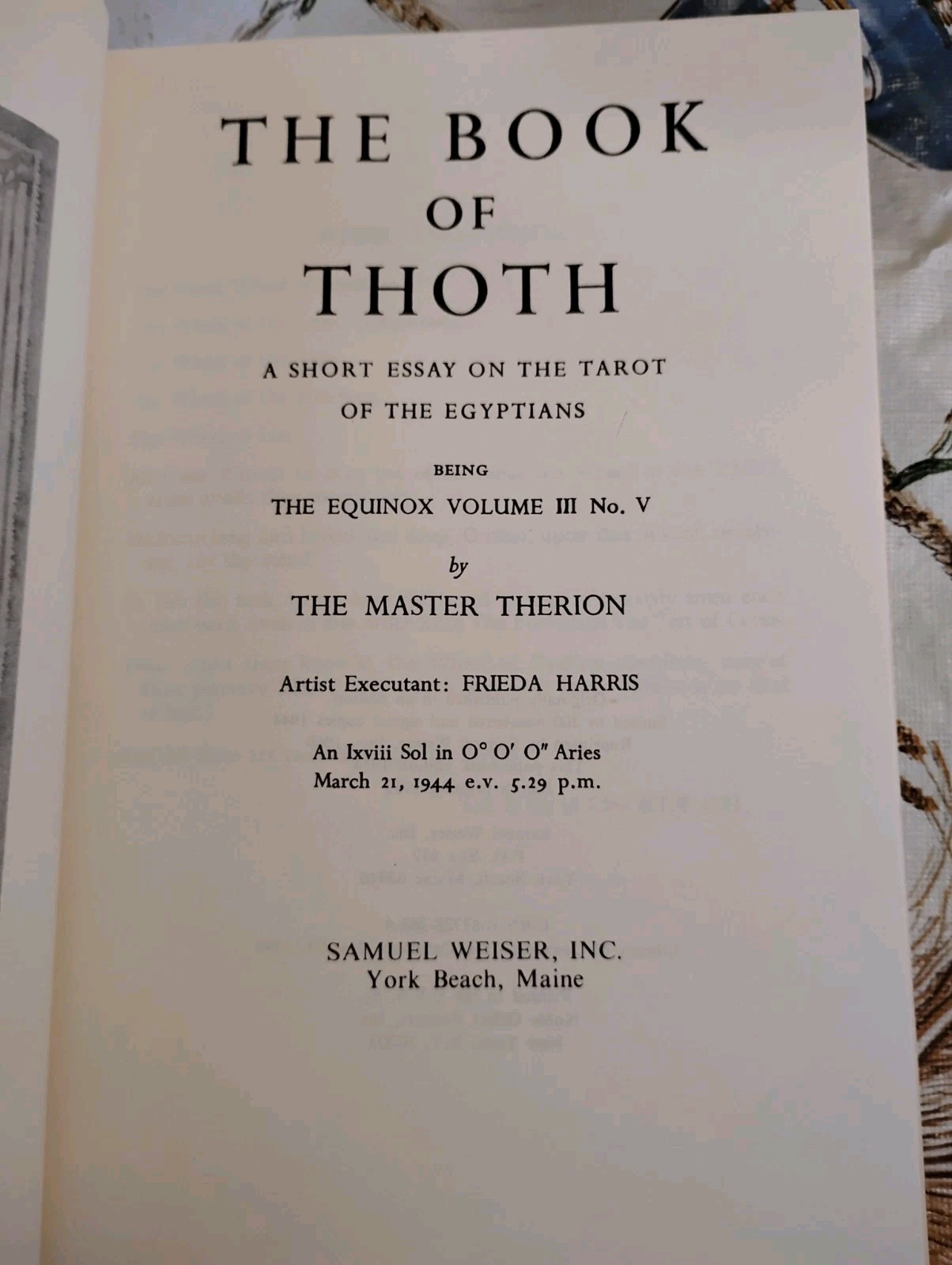 Tarot Occult Study Lot: Aleister Crowley Book of Thoth + Sallie Nichols Jungian