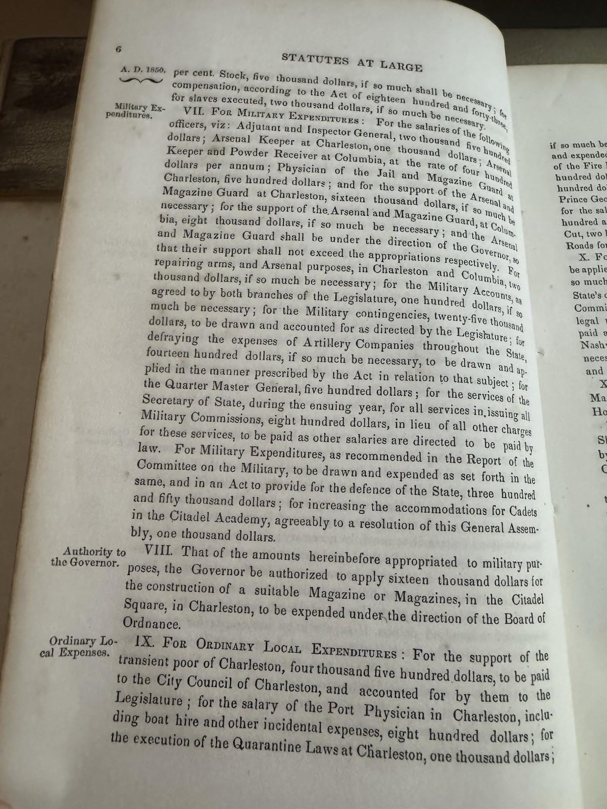 Antique SC Statutes at Large 922 Pages Complete Split Binding Signed by Binder