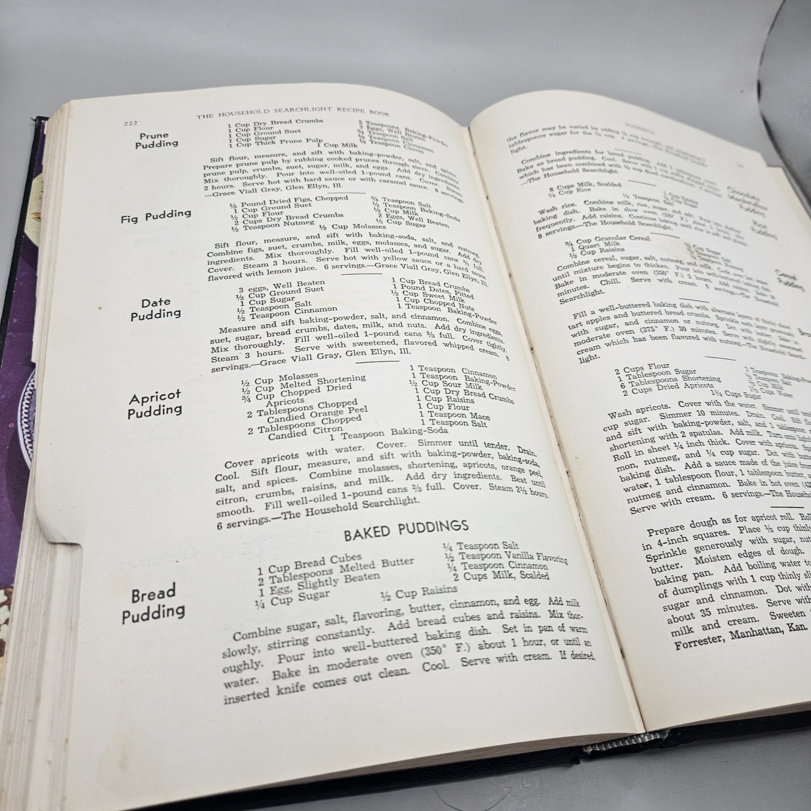 The Household Searchlight Recipe Book Vintage Cookbook 1945 Tabbed Index 18th Ed