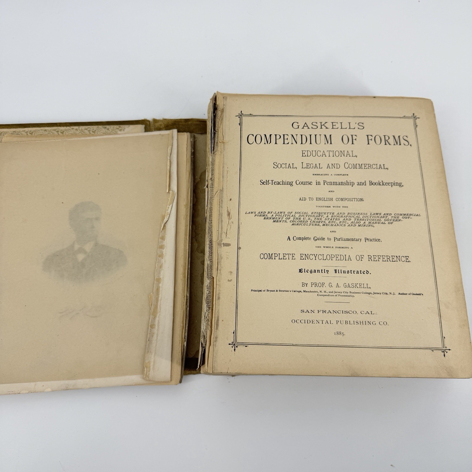 Antique 1880s Book GASKELL’S COMPENDIUM of FORMS SOCIAL LEGAL POETRY ETIQUETTE