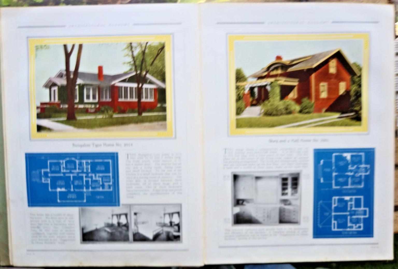 Architectural Economy 1920 House Home Floor Plan Design Book Bungalow Prairie