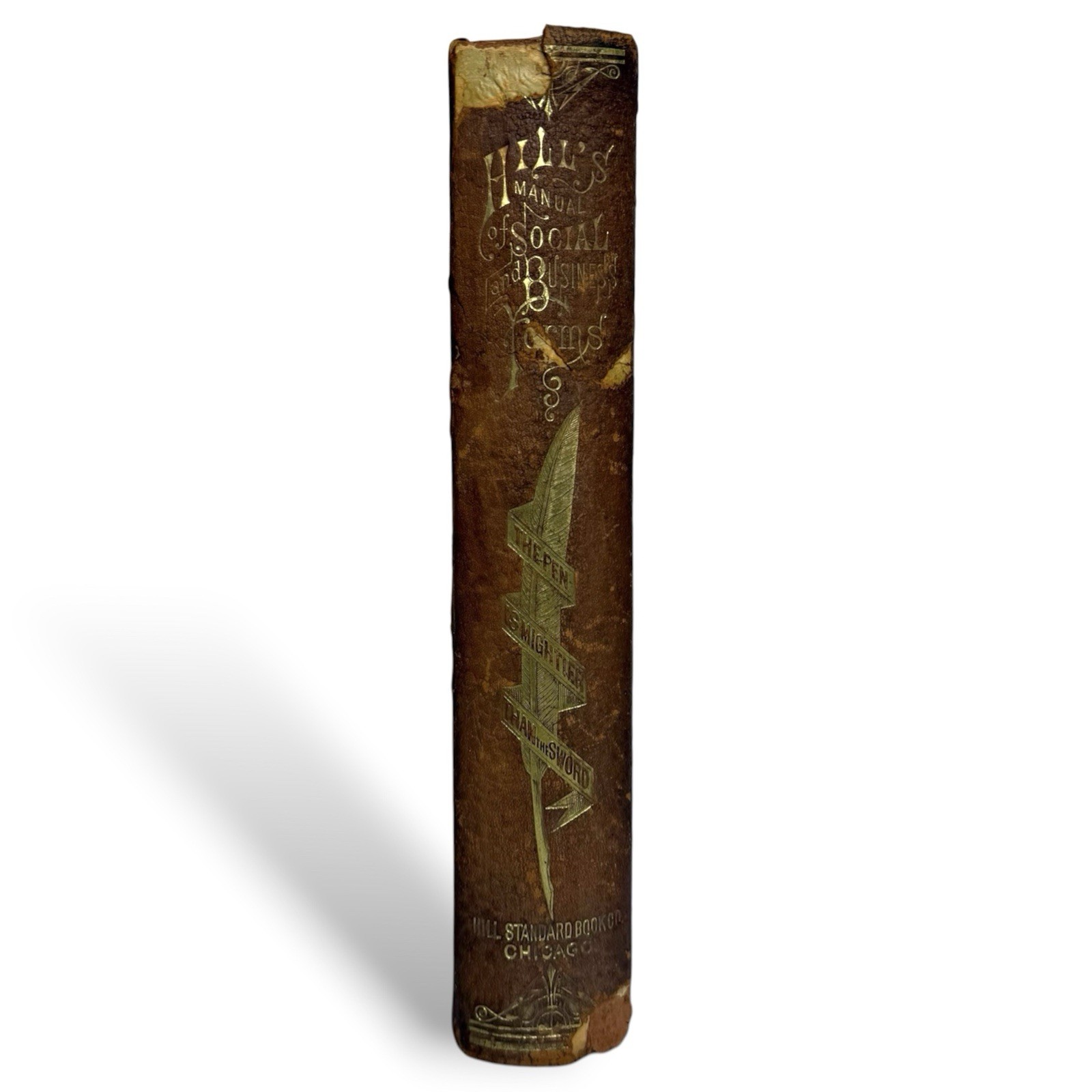 RARE Hill’s Manual Of Social & Business Forms 1884 Premium Embossed Leather Gilt