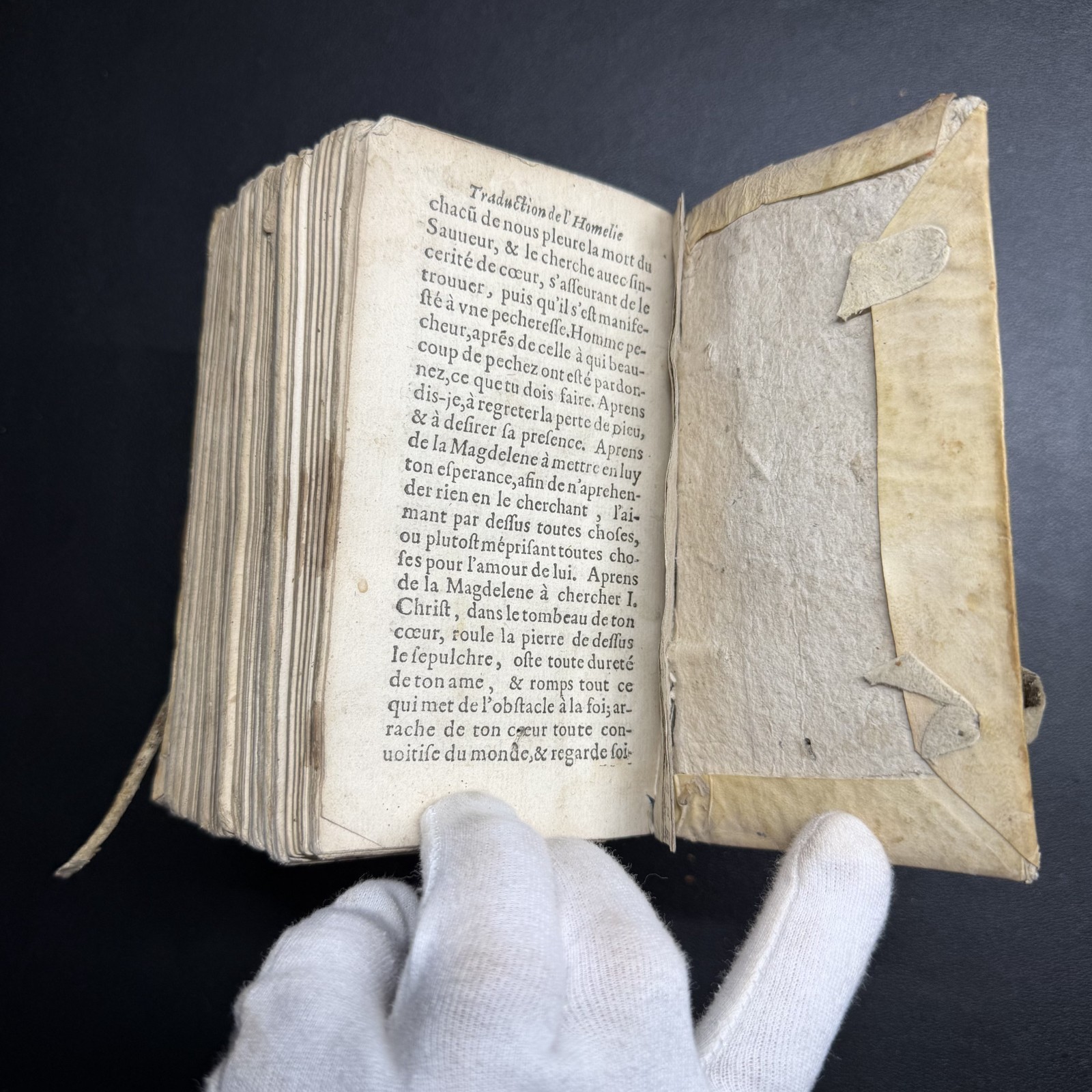 ✝️ 1625 Coeffeteau Magdeleine Penitence French Devotional Vellum Ex-Libris